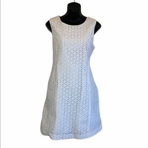 💕Alfred Sung white eyelet shirt dress size 14!